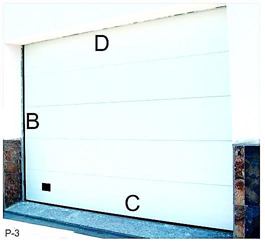 Juntas en los cuatro lados: Juntas de goma en los marcos laterales (B).