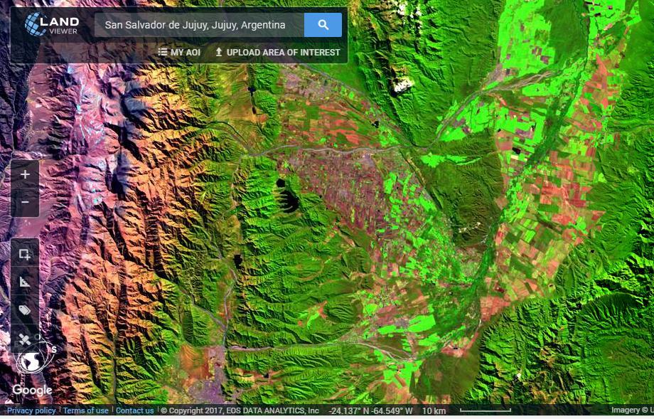 Corredores biológicos en el área de estudio Debido a las limitaciones de tiempo y alcance de este estudio, se realizó un análisis visual rápido de una imagen satelital actual (Landsat bandas 6-5-4,