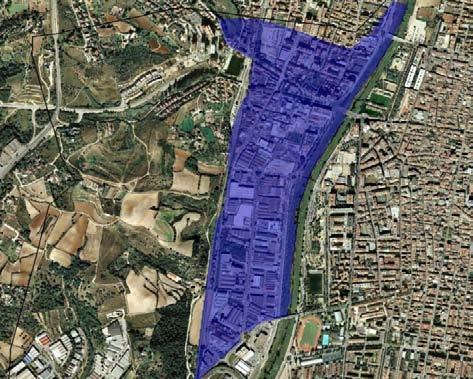 Características La Torrassa - La vía del tren y el río actúan como bordes del barrio y lo aíslan del resto del municipio.