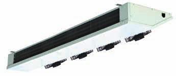 Serie HEC Evaporadores comerciales Espacio entre aletas 6 y 7 mm Características generales Baterías con aletas de aluminio, de perfil especial Se suministra con caja eléctrica de conexionado.