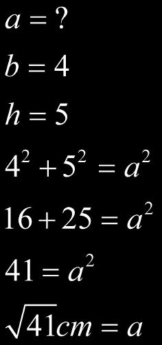 Slide 46 (Answer) / 109 Un triángulo rectángulo está formado entre tres longitudes. Si conoces dos de las medidas, puedes calcular la tercera.
