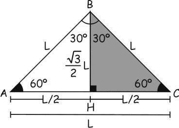 L L tg º = tg º = Trigonometrí de Seundri: I Trimestre Rzones Trigonométris del Ángulo de º y º Rzones Trigonométris del Ángulo de 0º y 60º Pr hllr ls rzones trigonométris de 0º y 60º, onstruimos un