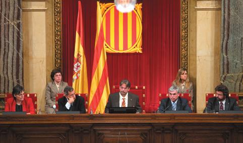 Mesa Parlament de la vuitena legislatura President del Parlament de Catalunya 70 vots a favor del senyor Ernest Benach i Pascual 48 vots a favor de la senyora Núria de Gispert i Català 14 vots a