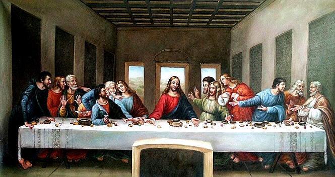 Llegada la hora, Jesús se sentó a la mesa con los doce.