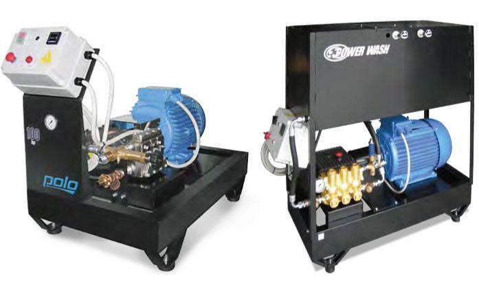 Esta hidrolavadora profesional es idéntica a una serie de máquinas de agua fría con diferentes presiones y flujo, compartiendo los métodos de construcción y los componentes.