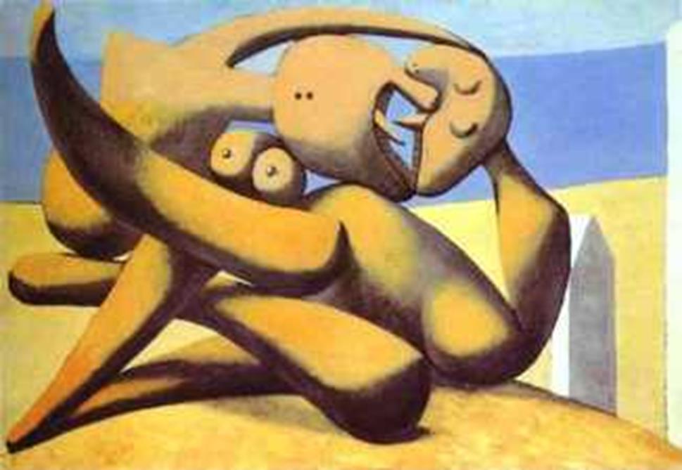 PERÍODO SURREALISTA (1928 1932) 1925: Empieza su alianza con el Surrealismo André Breton dice de él: es un surrealista dentro del cubismo CARACTERÍSTICAS: Distorsión de las formas Representa lo