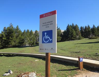 para personas con movilidad reducida en el Parque Natural del Cadí-Moixeró.