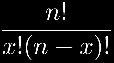 Binomial B(n,p) Función de probabilidad: Combinaciones posibles con x