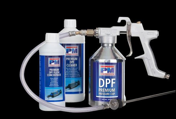 Petromark 10128 PM Premium Limpiador Filtro de Partículas Diesel es un efectivo producto de limpieza de acción rápida para la limpieza del hollín y depósitos de carbón del filtro de partículas diesel