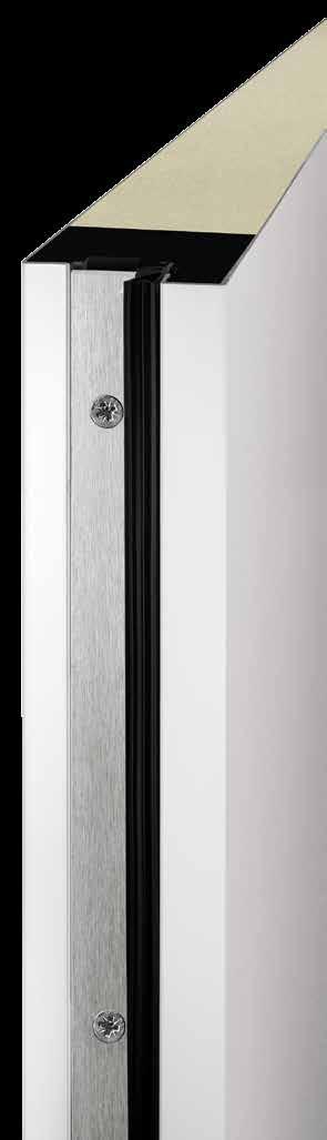Puertas de entrada de acero / aluminio Thermo46 Para que el aspecto interior de sus puertas de entrada y de interior sea uniforme, todas las puertas Thermo46 se suministran con una hoja de puerta