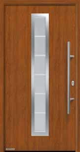 Puertas de entrada y fijos laterales de dos colores Armonice la puerta de entrada con las puertas de las habitaciones Diseñe la parte interior de su puerta de entrada Thermo65 en Decograin Golden