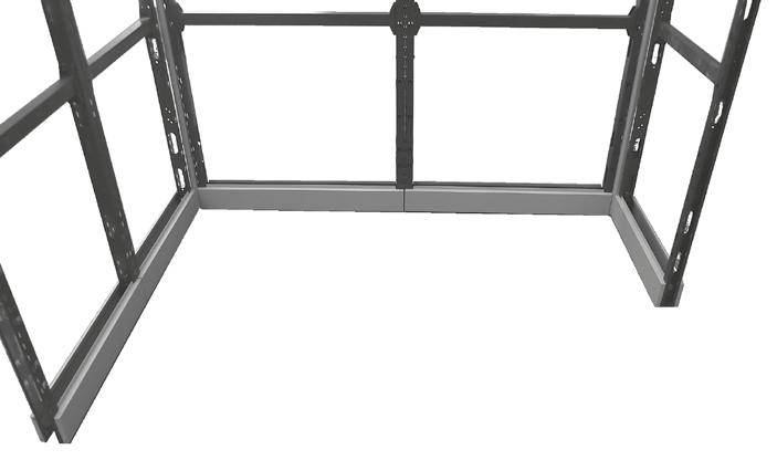 nivelar la estructura moviendo los tornillos niveladores de cada marco compuesto.
