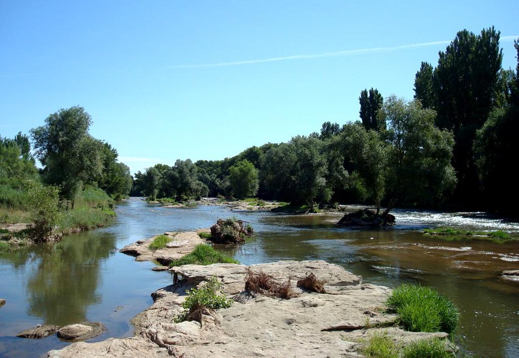 El río Segre en el N de Albatarrec, Lérida.