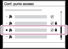 Configuración de una LAN inalámbrica: Conf. punto acceso Puede registrar su punto de acceso manualmente.