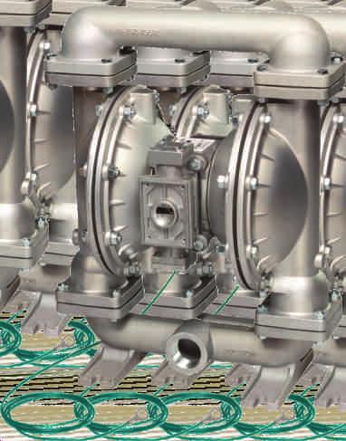 La opción de válvula de gas de acero inoxidable está disponible en las bombas G15 a G30, para aplicaciones más corrosivas.