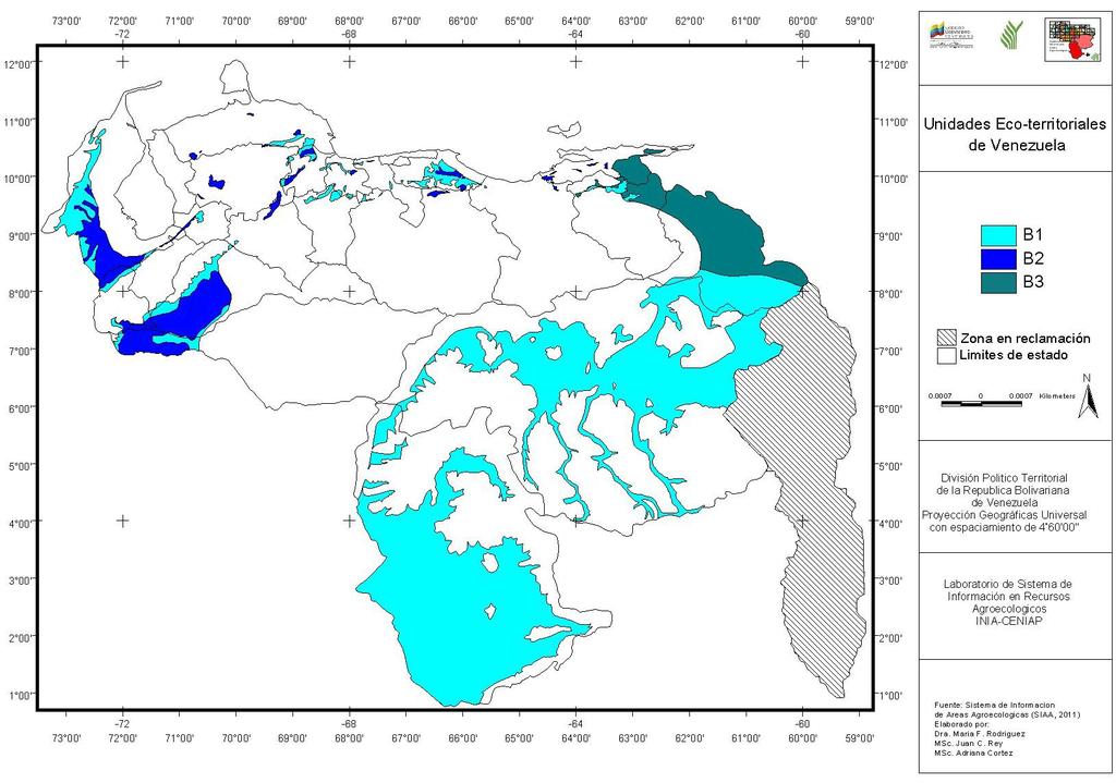Unidad eco-territorial B Zonas húmedas de trópico bajo Altura: 0-500 msnm Precipitación: > 1800 mm Meses húmedos al año: 9 o más Ubicación de las principales áreas Estados Amazonas, Bolívar, Zulia,