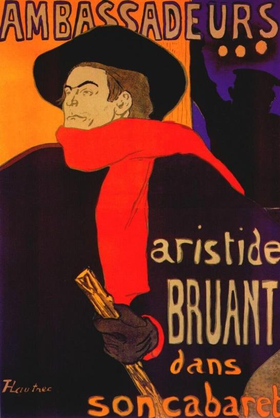 6. La obra se denomina Aristide Bruant. Su autor es Toulouse-Lautrec. Su cronología es de finales del siglo XIX. Se encuentra en el Art Museum de San Diego, en Estados Unidos.
