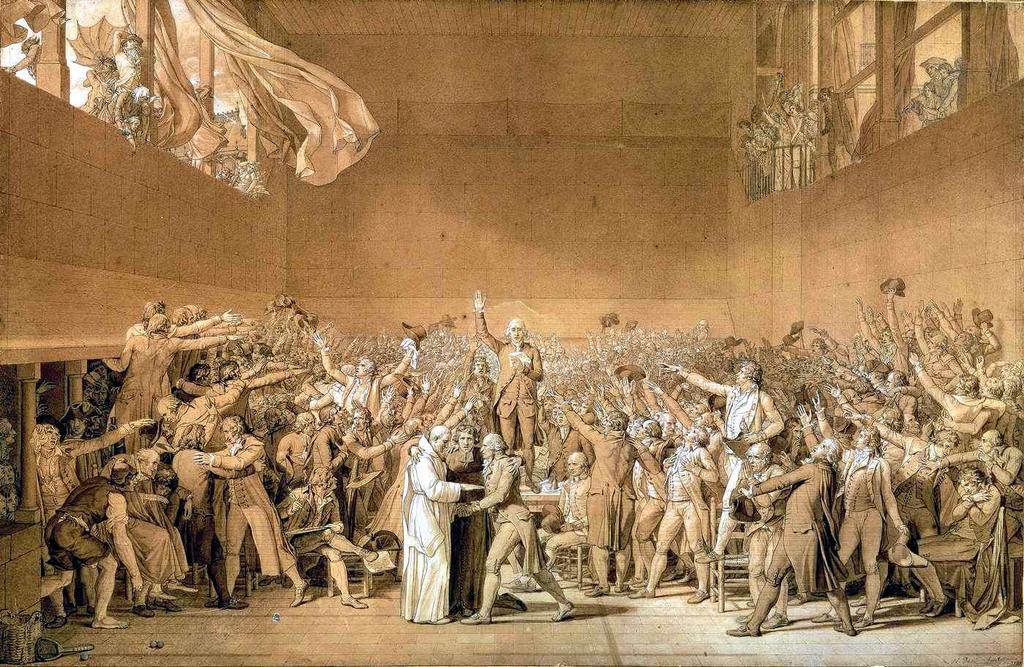 Lámina 1 Jacques- Louis David, El juramento del Juego de Pelota, 1791 Estudio realizado en