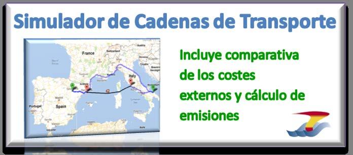 Simulador de cadenas de transporte de SPC - Spain OBJETIVO: Dar a conocer a los transportistas españoles y europeos la oferta de servicios marítimo de carga rodada existentes en los puertos españoles
