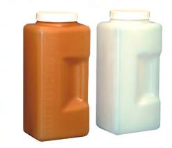 frascos y recipientes para muestras Frasco de LDP redondo graduado de cuello estreco Con tapón de rosca y obturador.