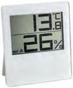 Rango de medición de la temperatura: -40 +80 ºC, resolución 0,1 ºC y precisión ±0.3ºC de -10 ºC a +80ºC, resto ±0.5ºC.