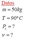 T º F Psat Tsis= 180 ºF Zona de Mezcla V (ft 3 / lbm) Vf= 0.16509 Vg= 50.20 Vsis = 45 (ft 3 / lbm) 3.) Sustancias Puras: 3.