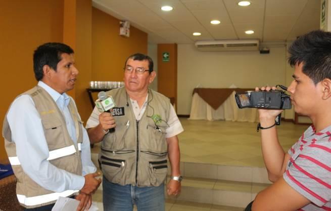 MISCELÁNEAS El Director Regional de Loreto Ing Marco Paredes Riveros brindo declaraciones a los medios de comunicación, dando a conocer las actividades que realiza el SENAMHI en la región Loreto.