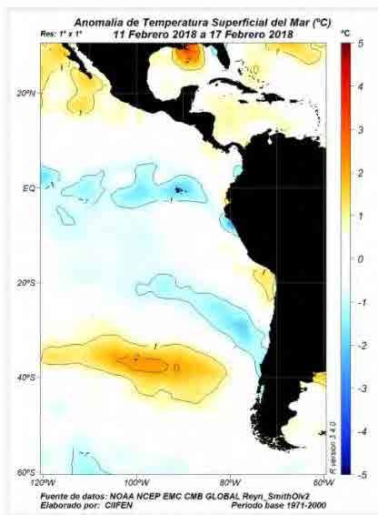 5. Predicción Bases para estacional: el Pronóstico Septiembre Estacional - Octubre y Noviembre 2017 Costa de Chile En el Océano Pacífico Oriental, aún permanecen áreas más frías de lo usual.