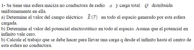 Ejemplo 2: Considere dos cascarones esféricos conductores uno de radio a y el otro de radio b, donde (b > a).
