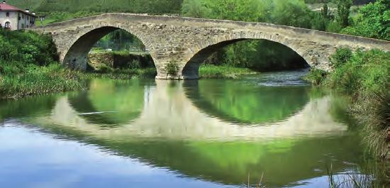 Puente viejo de Arre (Ezcabarte) Puente de esquema medieval y perfil apuntado. En 1565 consta como punto de cobro por el paso de leñadas.