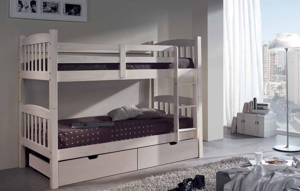 Dormitorio juvenil MESITA CHEVET 3 TIROIRS 3 DRAWERS BEDSIDE Mod. 1003.