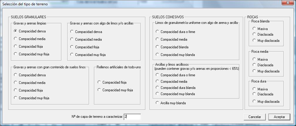 CivilCAD2000. Manual del Usuario. Módulo Cimentaciones 26 Al seleccionar esta opción aparecerá en pantalla el diálogo de la figura 3.