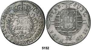 Juan VI. R (Río de Janeiro). 960 reis. (Kr. 326.1). Reacuñado sobre un real de a 8 español. MBC+. Est. 40....................................... 25, F 5152 1821.