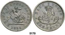 Tn2). CU. Bank of Upper Canada. EBC-. Est. 25............ 12, 5168 1852. 1/2 penique. (Kr. Tn2). CU. Bank of Upper Canada. MBC+.