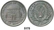 Canadá MONTREAL F 5175 1844. 1/2 penique. (Kr. Tn18). CU. Bank of Montreal. EBC-. Est. 50............... 30, NUEVO BRUNSWICK F 5176 1843.
