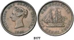 Victoria. 1/2 centavo. (Kr. 7). CU. EBC-. Est. 30....................... 20, 5182 1861. Victoria. 1 centavo. (Kr. 8). CU. Golpecitos.