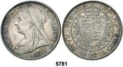 Inglaterra 5788 INGLATERRA F 5781 1898. Victoria. 1/2 corona. (Kr. 782). Rayitas. EBC-. Est.