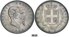 ............ 30, F 5834 1875. Víctor Manuel II. M (Milán). BN. 5 liras. (Kr. 8.3). EBC-. Est. 120............. 90, F 5835 1876. Víctor Manuel II. R (Roma). 5 liras. (Kr. 8.4).