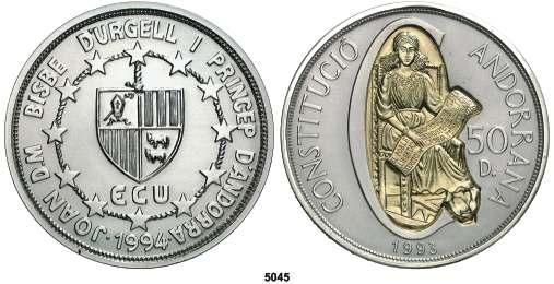 Andorra F 5045 1994. 50 diners. (Kr. 104). I Aniversario de la Constitución andorrana.