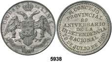 Perú PERÚ F 5938 1910. Medalla en plata. Lima. 89º Aniversario de la Independencia Nacional H. Concejo Provincial. 28 de Julio de 1910. S/C. Est. 50.......................... 30, F 5939 1910.