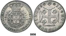 Portugal PORTUGAL F 5956 1821. Juan VI. 400 reis. (Kr. 358). EBC-. Est. 70.......................... 45, 5957 1835. María II. 400 reis. (Kr. 403.