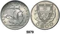 5 escudos. (Kr. 587). Enrique el Navegante. S/C-. Est. 9.................. 6, F 5981 1928.