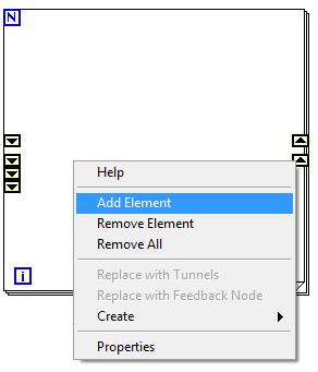 Para agregar mas elementos se hace clic derecho en el borde izquierdo o