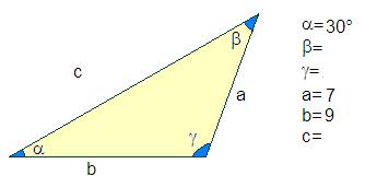 MB0003 _MAA1L_Ley Versión: Septiembre 01 Revisor: Ptrici Crdon Torres. Pr el triángulo mostrdo en l siguiente figur, determin los ldos y ángulos fltntes. Solución.