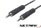 2494 2013 2493 3089 2136 1335 2764 Cable de Mini plug 3,5mm a Mini Plug 3,5mm - NETMAK - NM-C26 3 - Bolsa - 3 Mts Cable de Miniplug 3,5mm a 2 RCA - NETMAK - NM-C25 3 - - 3 metros