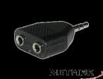 (m) a 2 Miniplug (h) - NM-C28 - Para usar 2 Auriculares en 1 Mismo Equipo Cable Adaptador para 2 Auriculares de 1 Plug 3,5MM (M) A 2 plug 3,5MM (H) - SKYWAY - Adaptador de Micro Usb (macho) a USB