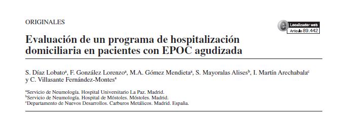 ingresados con exacerbación de la EPOC que cumplen unos requisitos de estabilidad clínica y