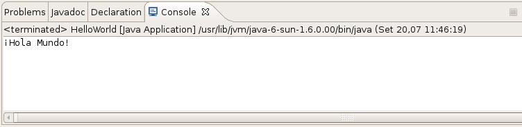 Figura 6: Advertencias y errores de compilación La ejecución del programa se llevará a cabo a través del menú Run Run As Java Application (también disponible en forma de menú contextual emergente en