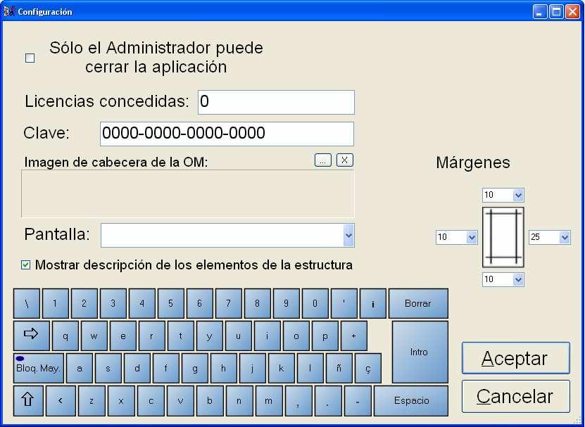 La opción Sólo el administrador puede cerrar la aplicación activada hace que el programa sólo pueda ser cerrado indicando el usuario Administrador y su contraseña.