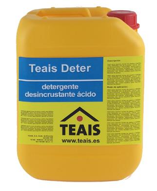 detergente desincrustante a base de ácidos y tensoactivos Teais Deter es un limpiador detergente ácido tamponado de gran rendimiento, que limpia sin dañar.